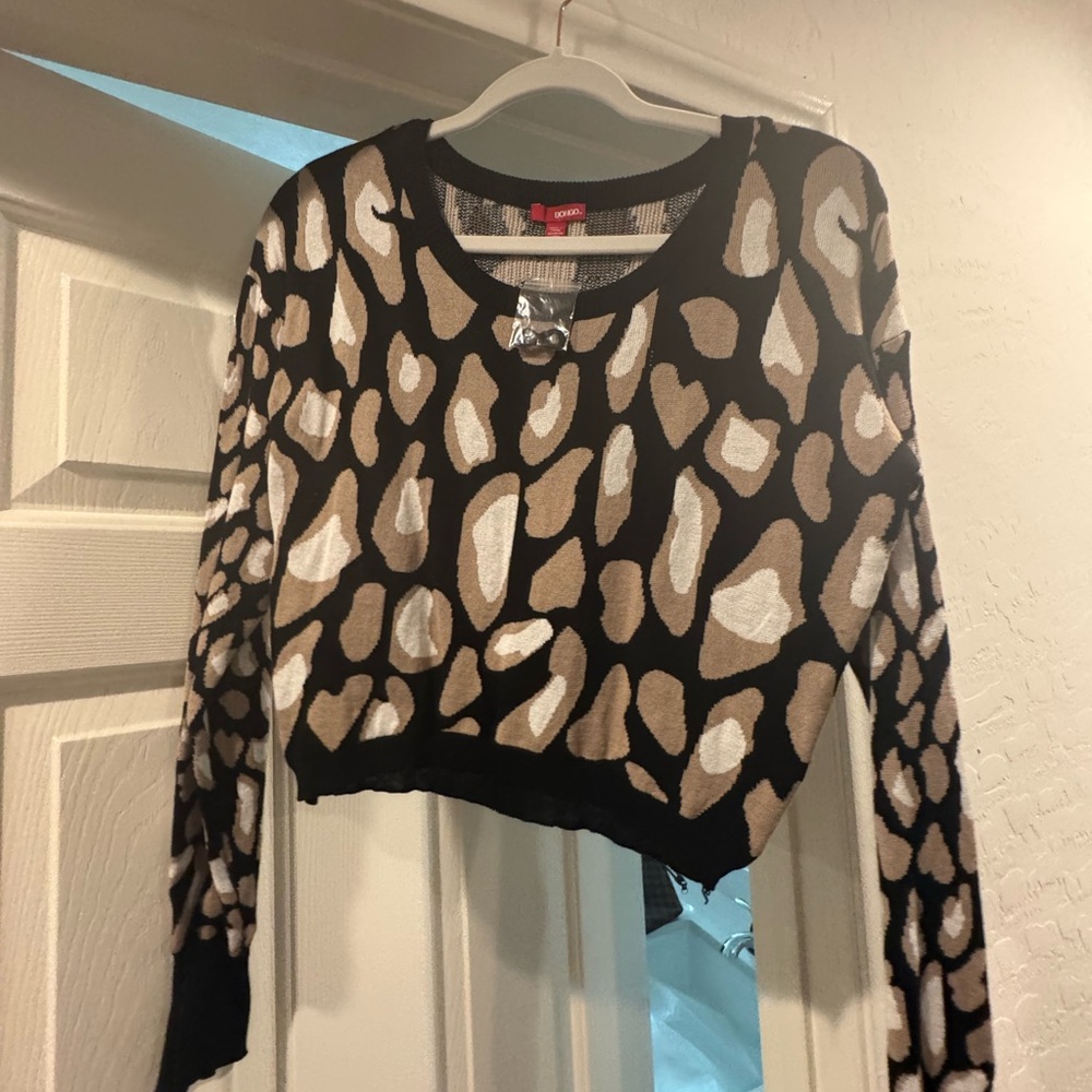 Black and Brown Animal Print Sweater